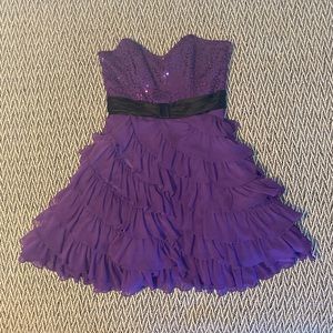 Betsey Johnson Purple Sequin Evening Dress